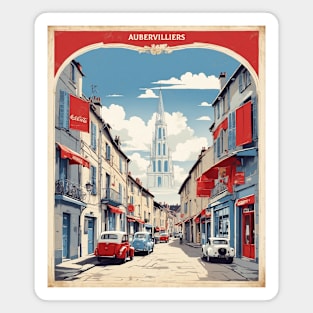 Aubervilliers France Vintage Travel Poster Tourism Magnet